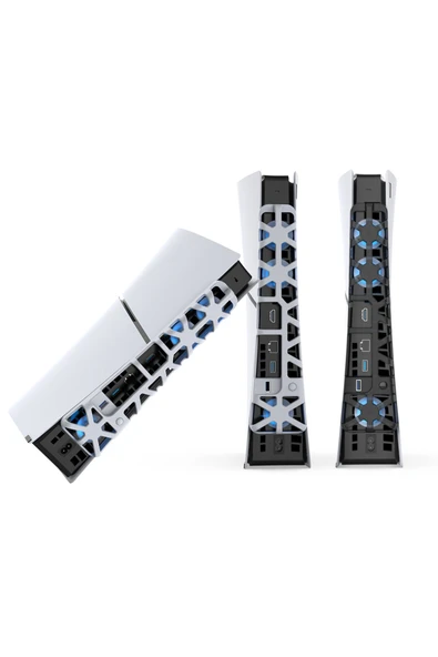 TP5-3538 PS5 Slim İçin Led Işıklı Kademeli Güçlü Soğutma Fanı - 3