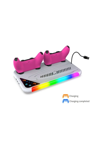 TP5-3557 PS5 Slim ve Tüm Modeller için Multi Fonksiyon Soğutma ve Şarj Ünitesi Uyumlu - 4