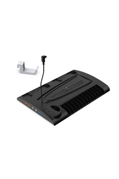 TP5-3570 Multi Fonksiyonel PS5 Slim/ PS5 Dijital RGB Işıklı Soğutma ve Şarj İstasyonu - 5