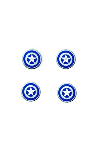 Desenli Sony Ps5/ps4/ps3 Analog Koruyucu Silikon Pad-kaptan Amerika ürün görseli 1