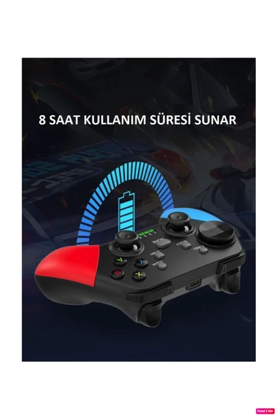 Wireless Kablosuz PC Android iOS Switch TV Uyumlu Gamepad ve Telefon Tutucu - 4