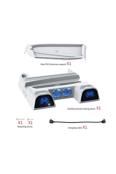 Tp5-3532b Ps5 Slim Ve Tüm Ps5 Modeller Ile Uyumlu Multi Fonksiyon Soğutma Ve Şarj Ünitesi - 7