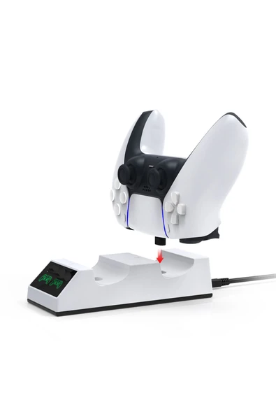 PS5 Kol Şarj Edici Stand Dock Göstergeli Çift Kol Şarjı-TP5-0508B - Resim 4