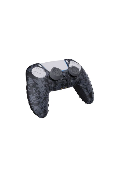 PS5 Dijital Kamuflaj Silikon Koruyucu kılıf ve Analog Koruyucu - 3