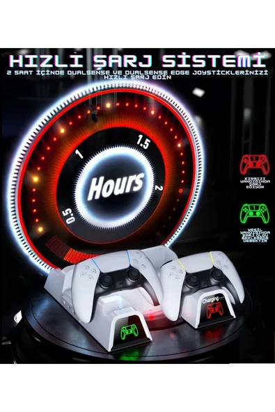IV-P5235 Multifonksiyonel PS5 Disk/PS5 Dijital Uyumlu LED Göstergeli Şarj Stand Soğutucu Fan - 7