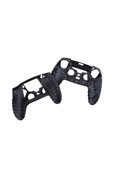 PS5 Dijital Kamuflaj Silikon Koruyucu kılıf ve Analog Koruyucu - 8