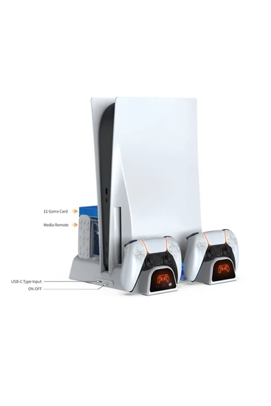 Tp5-3532b Ps5 Slim Ve Tüm Ps5 Modeller Ile Uyumlu Multi Fonksiyon Soğutma Ve Şarj Ünitesi - 6