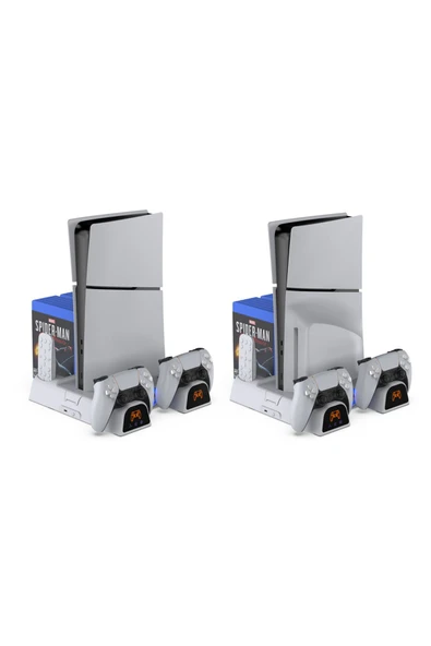 TP5-3532B PS5 Slim Ve Tüm PS5 Modeller Ile Uyumlu Multi Fonksiyon Soğutma Ve Şarj Standı