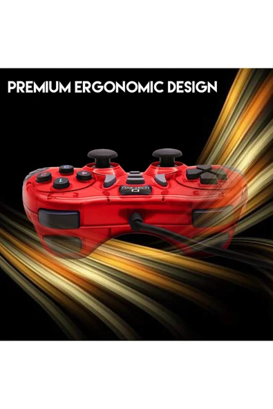 Pc Uyumlu Usb Dual Shock Titreşimli Joystick Oyun Kolu-cfl-2586 - 3