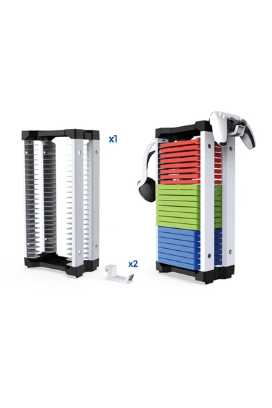 TY-2847 Oyun Diski Depolama Standı PS4/PS5/Nintendo Switch/Xbox Oyun Kartı için - 6