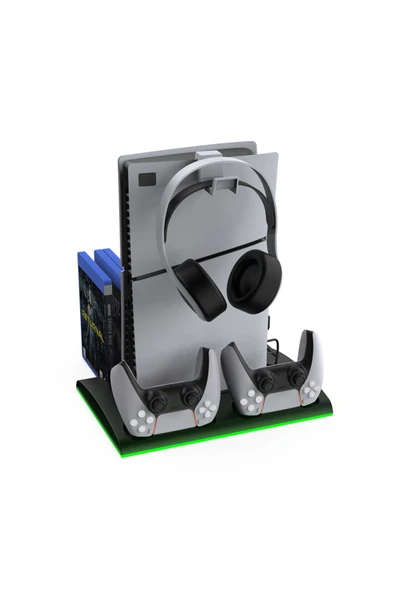 TP5-3570 Multi Fonksiyonel PS5 Slim/ PS5 Dijital RGB Işıklı Soğutma ve Şarj İstasyonu - 2