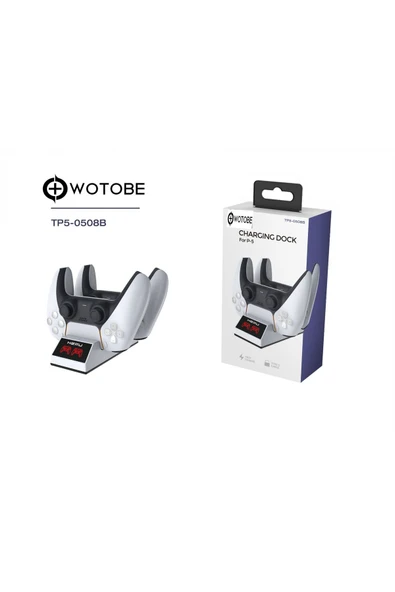 PS5 Kol Şarj Edici Stand Dock Göstergeli Çift Kol Şarjı-TP5-0508B - Resim 6