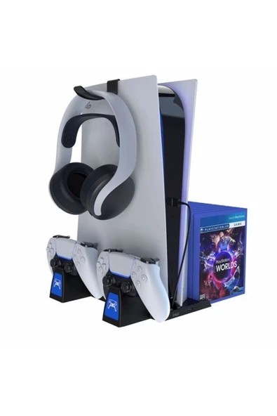 Ps5 Playstation 5 Dikey Şarj Standı Vertical Charging Dock 5 In1 Vertical Stand - 2