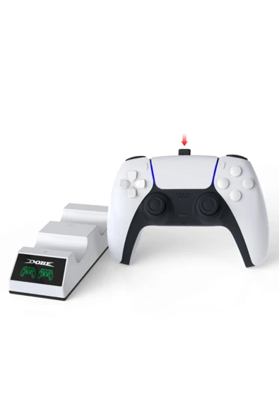 Ps5 Charging Dock Led Işıklı Göstergeli Playstation 5 Şarj Istasyonu Şarj Standı - 3