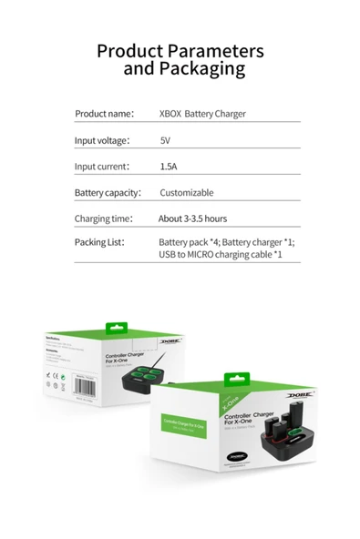 Pil Şarj Standı Cihazı Battery Charger Dock Aynı Anda 4 Adet Pil Şarj Edilebilir - 5