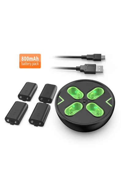Pil Şarj Standı Cihazı Battery Charger Dock Aynı Anda 4 Adet Pil Şarj Edilebilir - 4