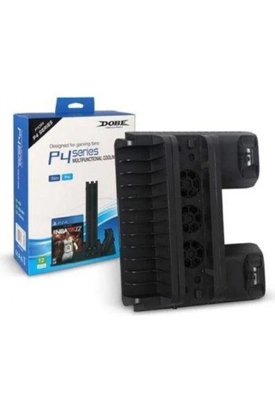 Playstation 4 Slim Ps4 Pro Uyumlu Fanlı Stand Ve Oyun Kolu Usb Şarjlı Ps4 Şarj Stand