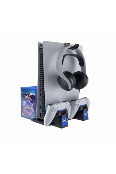 Ps5 Playstation 5 Dikey Şarj Standı Vertical Charging Dock 5 In1 Vertical Stand - 4