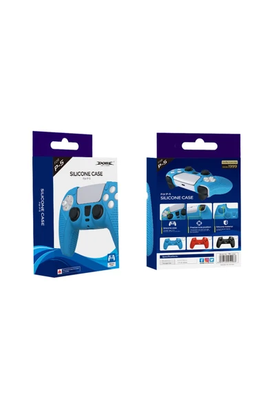 Sony Dobe Playstation 5 Uyumlu Dualsense Gamepad Slikon Koruyucu Set, Ps5 Slikon Kılıf-mavi - 4