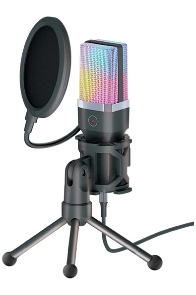 Medya Tech X1R USB Kablolu ASMR Rgb Oyuncu ve Stüdyo Mikrofonu