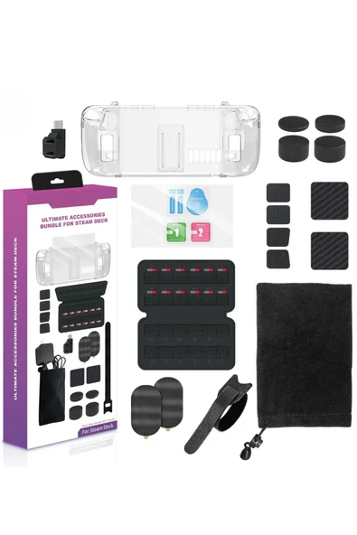 Steam Deck JYS 11 in1 Full Koruma Aksesuar Paketi Set - Resim 7