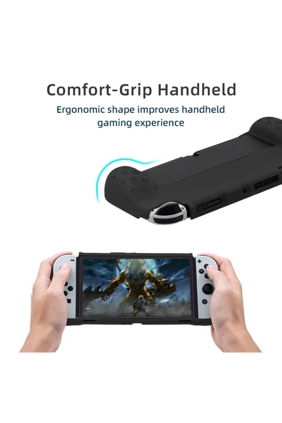 Switch OLED El Destekli Grip Tasarımlı Koruyucu Silikon Kılıf - 2