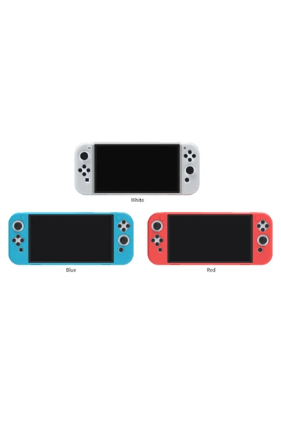 Nintendo Switch OLED El Destekli Grip Tasarımlı Koruyucu Silikon Kılıf - 3