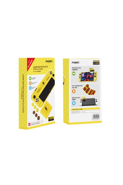 Switch OLED 3in1 Standlı Rnkli Kılıf Analog Yükseltici ve Koruyucu Kart Kutusu - Resim 6