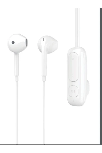 BXA4 Klipsli Bluetooth 5.3 TWS Mikrofonlu Kulak içi Yaka Kulaklık Beyaz