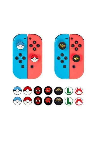 Nintendo Switch/Switch Oled Uyumlu 3D Analog Koruyucu Silikon - 3