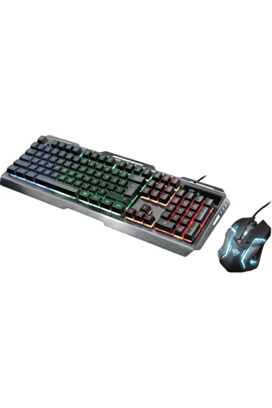 22895 Gxt845 Tural Kablolu Gaming Klavye Ve Mouse Set