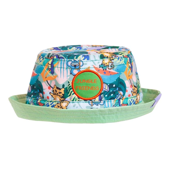 Milk&Moo Jungle Friends Ayarlanabilir Bebek Yazlık Şapkası 0-18 Ay - 3