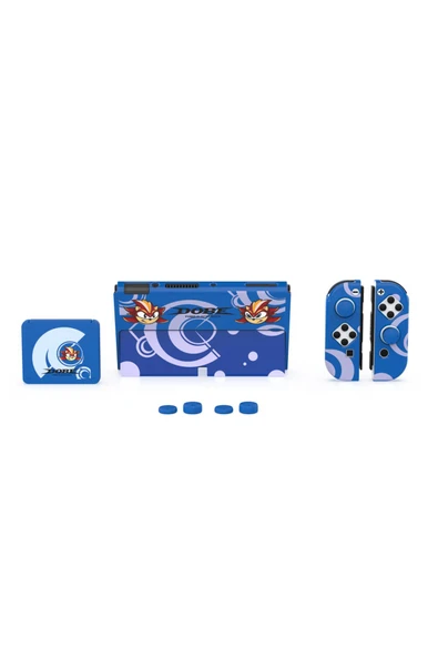 Switch Oled Uyumlu 3in1 Standlı Renkli Kılıf Analog Yükseltici ve Koruyucu Kart Kutusu - 7