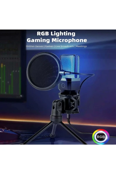 Medya Tech X1R USB Kablolu ASMR Rgb Oyuncu ve Stüdyo Mikrofonu - 3