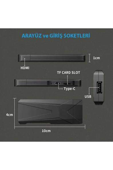 Android TV 8K+ Android 13 Ses kontrollü Kumanda 2GB Ram+16GB Hafıza Wi-Fi 5G Quad Core İşlemci - 4
