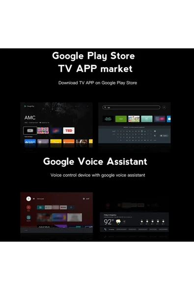 Android Fire TV 4K+ Android 12.5 IPTV  Ses kontrollü Kumanda 2GB Ram+16GB Hafıza Wi-Fi 5G Quad Core - 4