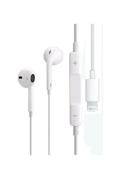 I7 Lighthing To Stereo Earphone Kablolu Kulaklık Beyaz - Resim 3