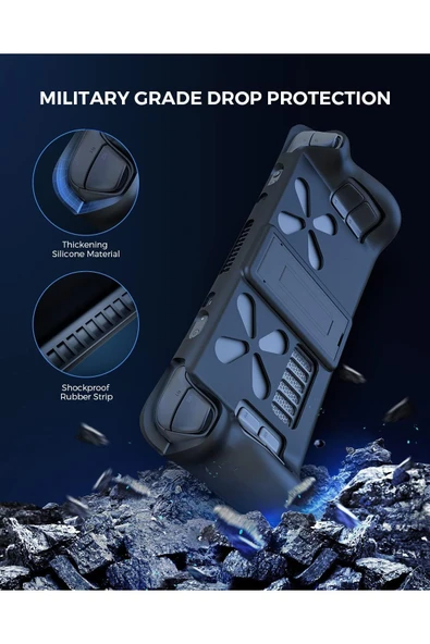 Steam Deck Katlanabilir Tutucu Standlı Koruyucu Kılıf - Resim 6