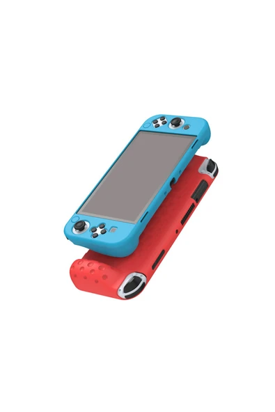 Nintendo Switch OLED El Destekli Grip Tasarımlı Koruyucu Silikon Kılıf - 5
