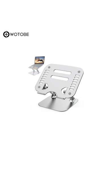 Ayarlanabilir Metal Laptop Standı Notebook Tutucu Alüminyum Macbook Yükseltici - 2