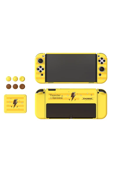 Switch OLED 3in1 Standlı Rnkli Kılıf Analog Yükseltici ve Koruyucu Kart Kutusu - Resim 2