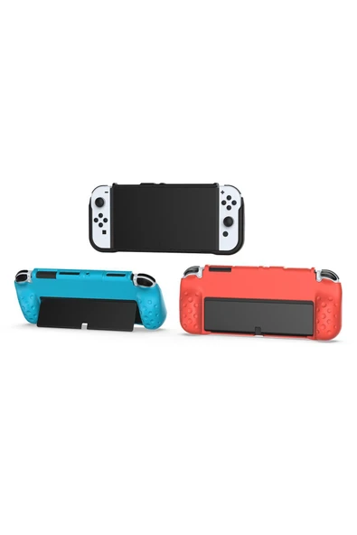 Switch OLED El Destekli Grip Tasarımlı Koruyucu Silikon Kılıf - 6
