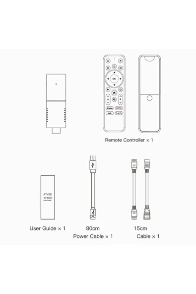 Android Fire TV 4K+ Android 12.5 IPTV  Ses kontrollü Kumanda 2GB Ram+16GB Hafıza Wi-Fi 5G Quad Core - 6