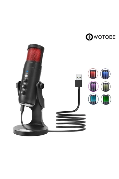 Ayarlanabilir Rgb Renk Değiştiren Usb Mikrofon