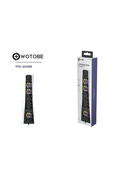 TP5-3538S PS5 Slim Disk PS5 Slim Dijital Uyumlu Hız Ayarlı RGB Arka Soğutucu Fan - Resim 8