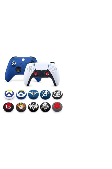 PS5/PS4/PS3/Xbox One/One X/One S/Series X/Series S 3D Analog silikon Koruyucu-4 Adet - Resim 5