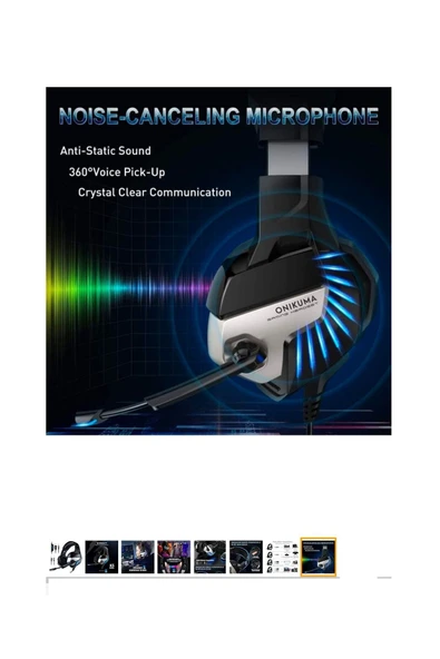 Porfesyonel Oyuncu Kulaklıgı Led Pc, Ps4, Xbox One, Ipad Uyumlu Dizüstü Bilgisayar Mikrofonlu Stereo - 5