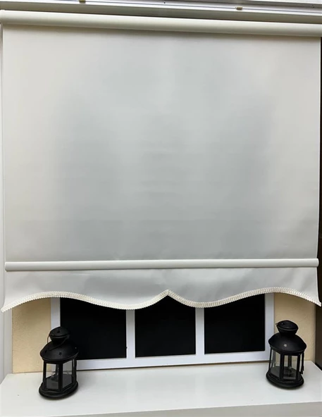StorBurada Düz Ekru Stor Perde Alüminyum Kasa STB--5301  Ekru 150 x 260 - Resim 3