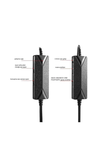 Ps4/xbox/ps3/ps4 Pc Multi Function Oyuncu Kulaklığı - 4