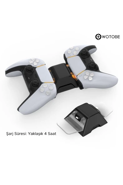 Işıklı Playstation 5 Dualsense Oyun Kolu Şarj Istasyonu - 4
